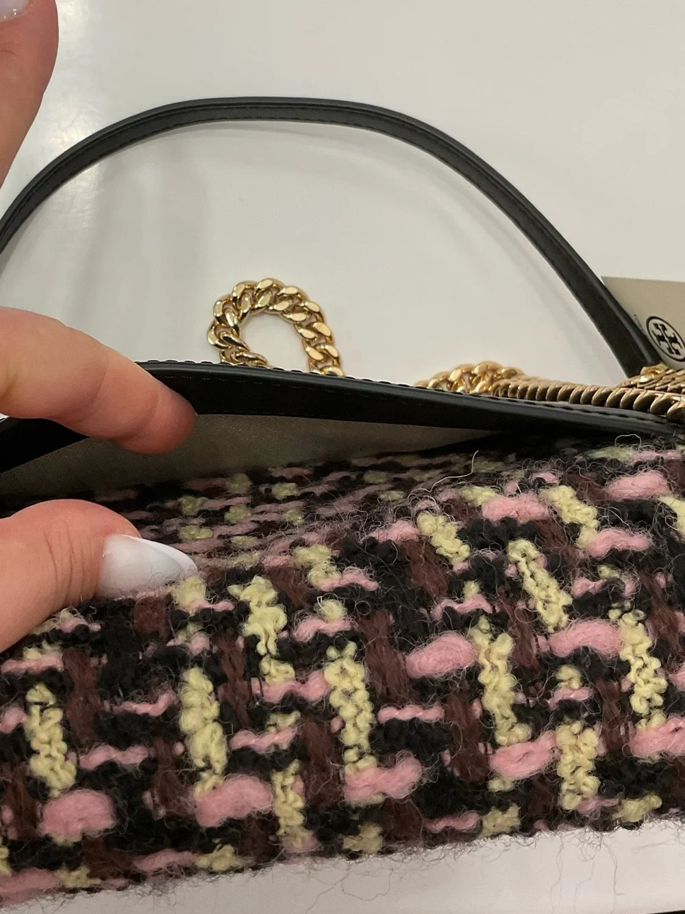 NWT Tory Burch Tweed Shoulder Bag - Picture 14 of 14